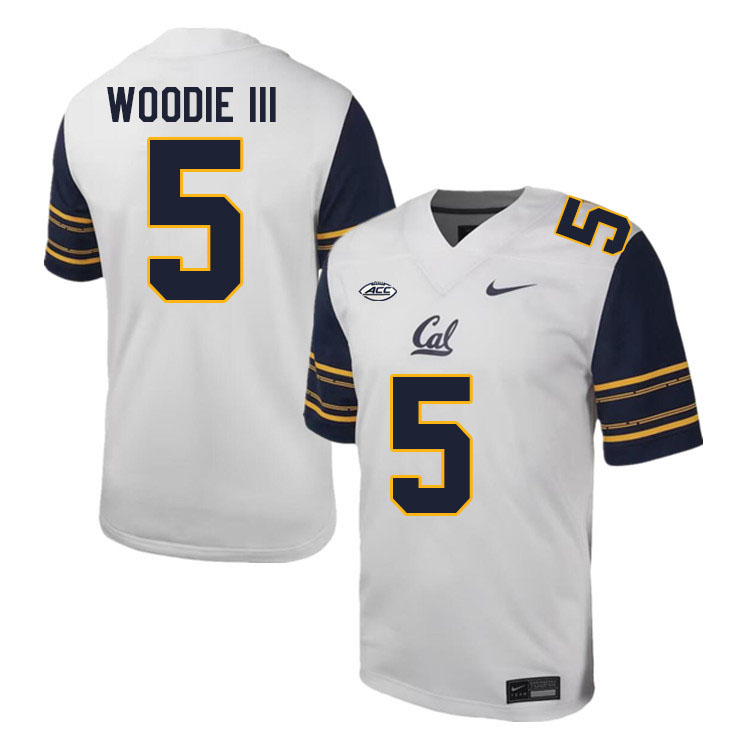 California Golden Bears #5 Raymond Woodie III ACC Conference College Football Jerseys Stitched Sale-White